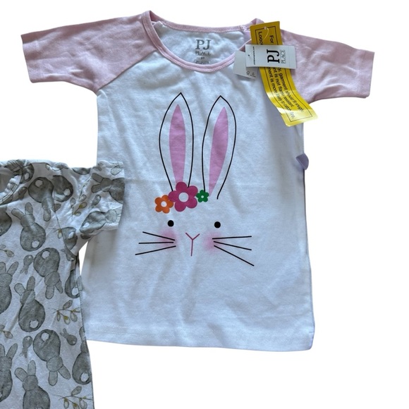 Bundle 3T Toddler Girls Shorts Sleeve Tops Bunnies Easter Egg Hunt NWT - Picture 3 of 7